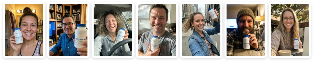 DentaBiome verified customer review photo strip from satisfied buyers across the United States